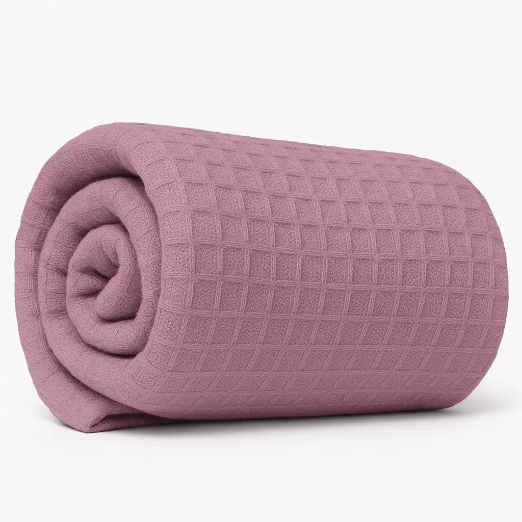 HoneyGuard 100% Cotton Honeycomb Thermal Blankets 108" x 90" (Case of 2) / Dusty Rose