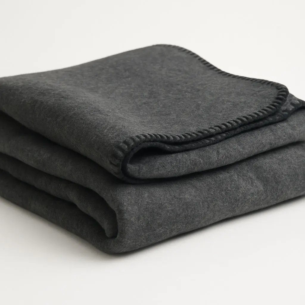 Durable Wool Blend Blanket in Grey – Designed for High-Volume Use (Case of 15)