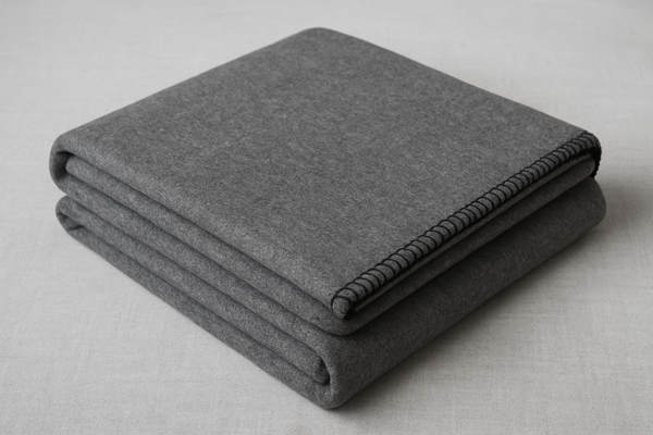 Durable Wool Blend Blanket in Grey – Designed for High-Volume Use