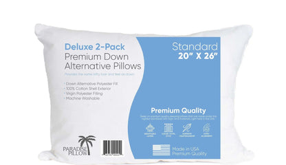 Deluxe 2 Pack Premium Down Alternative Sleeping Pillows (Case of 6) 