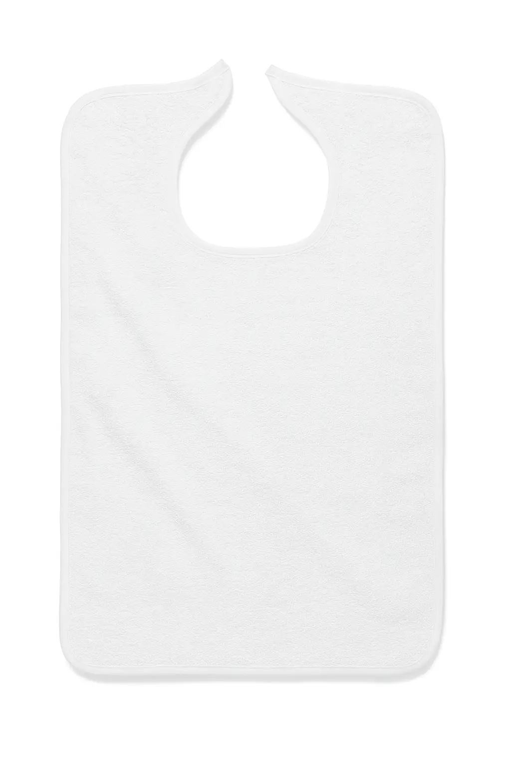 Carewear 100% Cotton Velcro Bibs (Case of 72)  18" x 30" / White