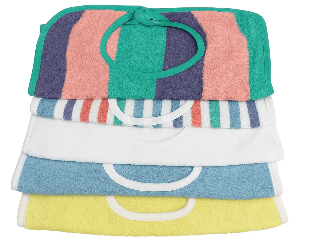 Carewear Cotton Blend Velcro Bibs (Case of 72) - Wholesale