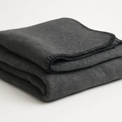 Case of Durable Wool Blend Blanket in Grey – Designed for High - Volume Use (Case of 15) - The Linen Factory Wholesale