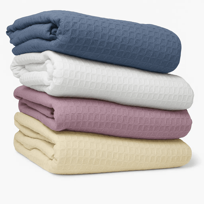 Case of HoneyGuard 100% Cotton Honeycomb Thermal Blankets - The Linen Factory Wholesale