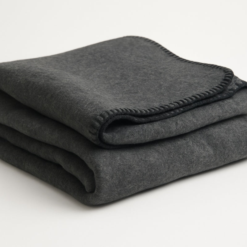 Durable Wool Blend Blanket in Grey – Designed for High-Volume Use