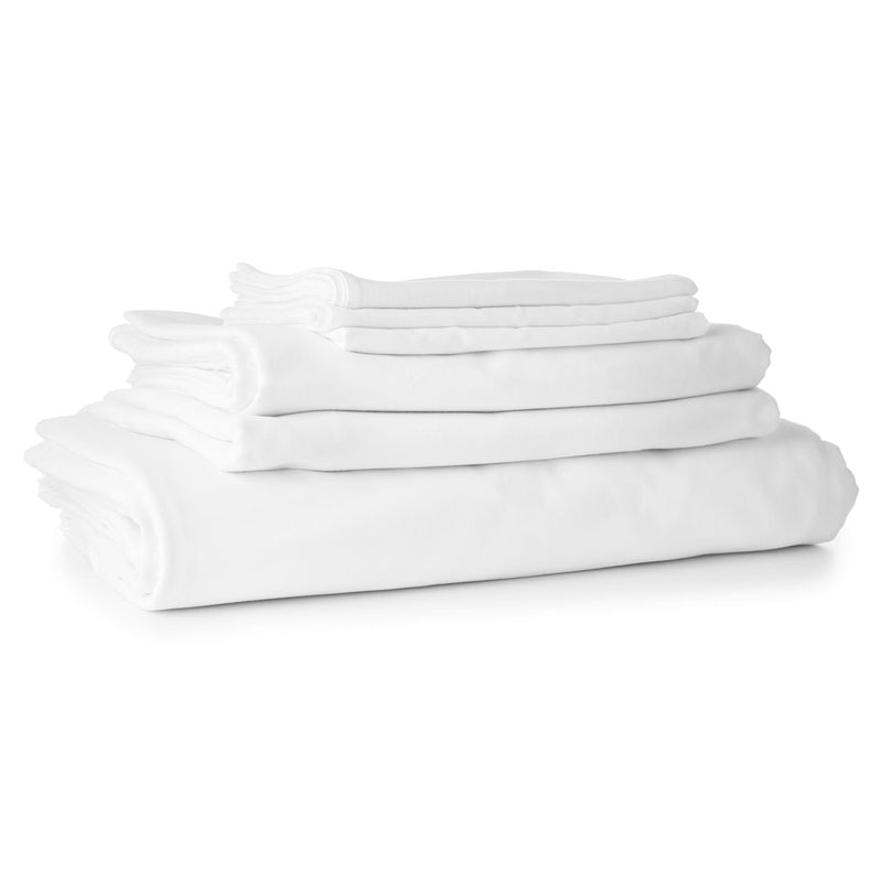 Lotus T250 39x80x15 Twin Fitted Sheet - White (Case Pack Of 2 Dozen)